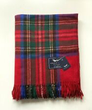New BNWT Scottish Throw Large Wool Tartan Rug Red Royal Stewart Blanket