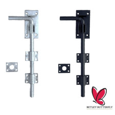 12" 18" 24" Drop Bolt GATE GARAGE STRONG Heavy Duty Shed Stable Galvanised Black