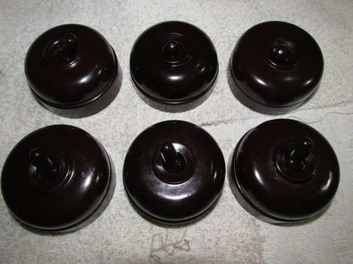Six vintage bakelite light - six,