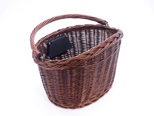 Bike basket wicker dark - wicker,