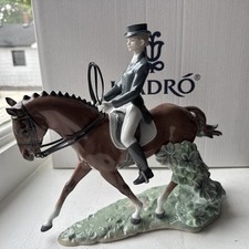 Lladro Dressage Figurine 01008418 Lady On Horse IN BOX SIGNED!