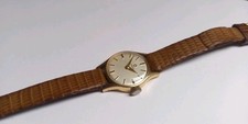 9ct Gold OMEGA Watch - Manual Wind - Ladies - Working Condition - Lizard Skin