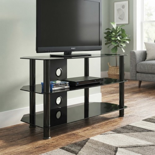 Modern 80cm black glass - modern, tv
