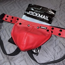 Red PU Leather Style Jockstrap