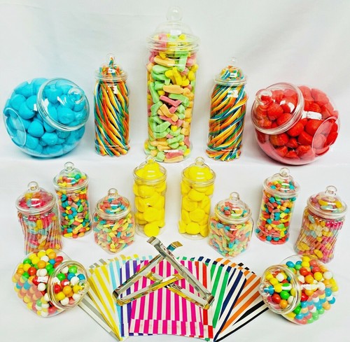 Plastic sweet jars 8 - 15,