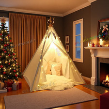 160cm large canvas kids teepee - 160cm,