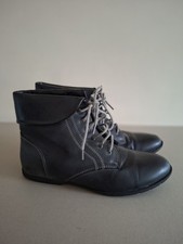 Kangol Black Lace Up Leather