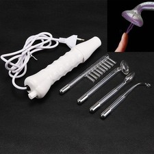 NEW Shock Portable High Frequency Violet Wand Kit W/4 Glass Tube Enhancer E-Stim