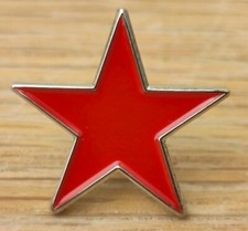 RED STAR Pin Badge Button