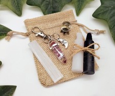 Miniature Witchcraft Magic Trinket Bag - Mini Spell Candles, Crystal Ball