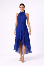 Apricot Blue Halter Neck