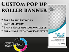 Roller Banner Pop Up Display Stand - Pop / Pull / Roll Up Sign Exhibition Show
