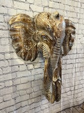 80cm x 60cm Brown Carved Wood