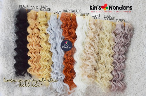 Synthetic doll hair weft loose - doll,