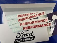 x4 STICKERS FORD PERFORMANCE WHITE/RED WITHOUT BACKGROUND
