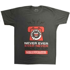 Official Radiohead - Never Pick It Up - Charcoal Unisex Organic T Shirt (Large)