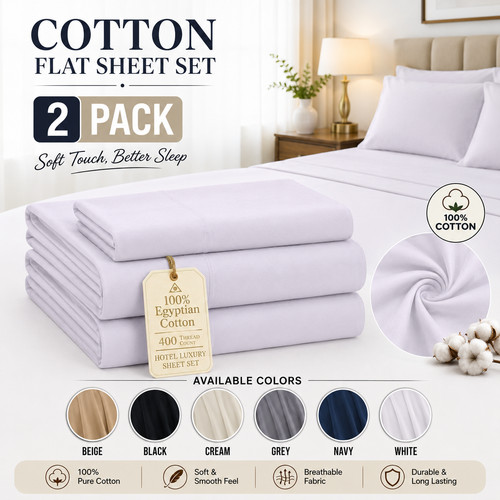 Pack egyptian cotton flat - 2,