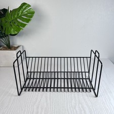 Ikea Vink Black Metal CD Rack Rack Holds 20 CDS - Media Storage Y2K Industrial