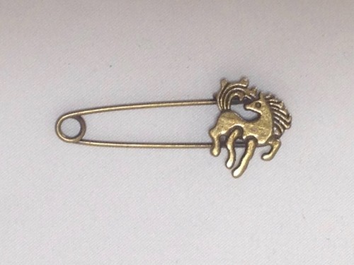 Bronze pony stock tie - pony, pin