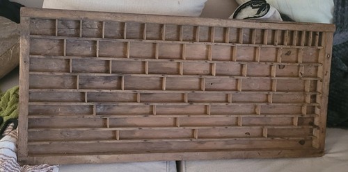 Antique wooden printers tray - antique,