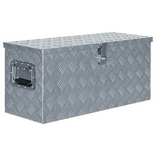 NEW Lockable Aluminium Chequer Plate Toolbox for Trailer Truck Van Lorry Tools