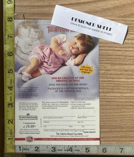 Ashton drake thumbelina - thumbelina, doll
