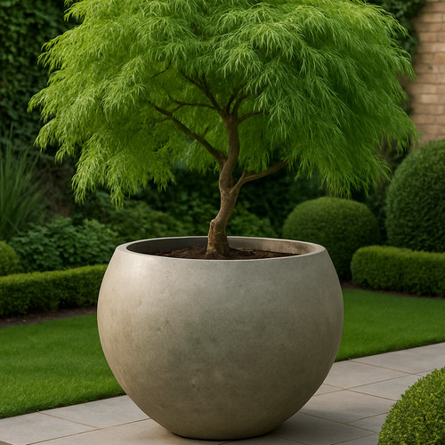 54cm rustic bowl planter pot - rustic, planter/pot