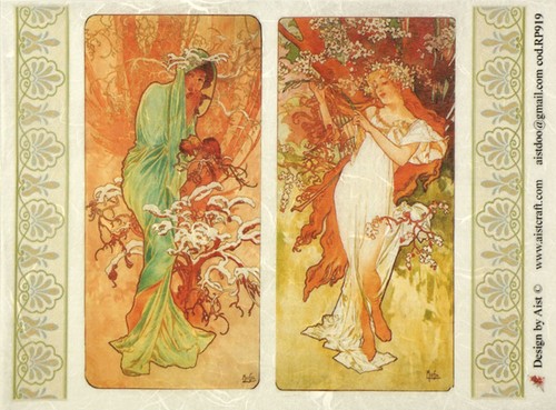 Art nouveau rice paper - rice, a4