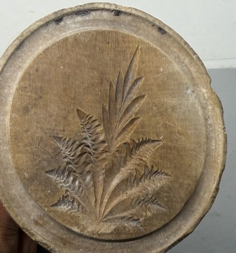 Antique wooden butter stamp - wooden,