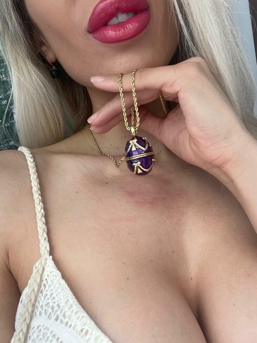 Faberge egg necklace - faberge,