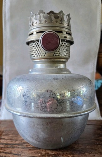 Vintage chrome oil lamp - vintage,