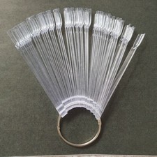 Fake Nail Display Clear Square 50 pcs Nail Wheel Polish Practice Sample Swatches