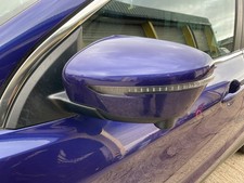 NISSAN QASHQAI J11 N/S PASSENGER SIDE WING MIRROR  WITH CAMERA BLUE 2013-2020
