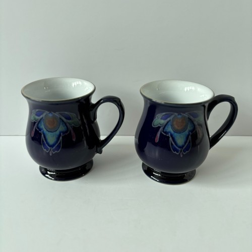 Denby baroque blue mugs - denby,