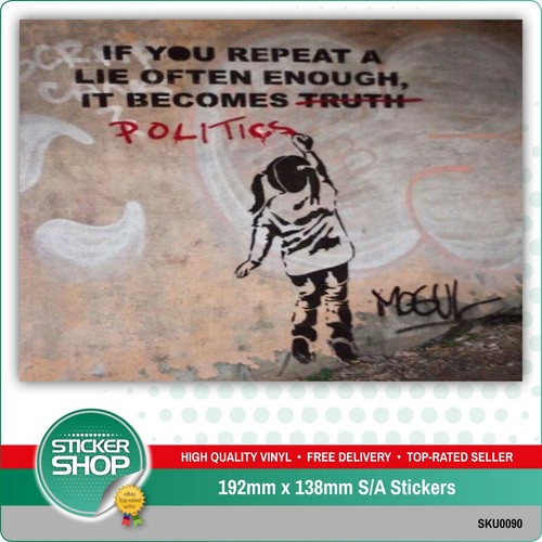 Banksy politics self - politics, adhesive