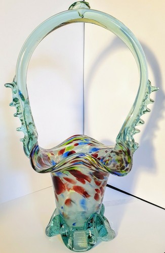 Victorian glass basket - victorian,
