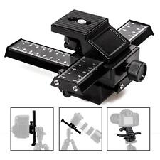 Macro Focusing Rail Slider 4 Way Focus 1/4" Camera Tripod DSLR SLR Bracket UK