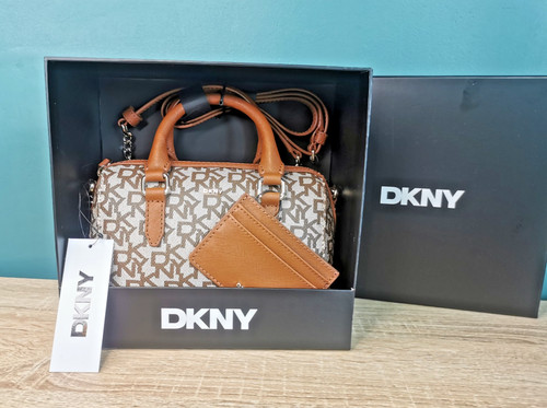 Dkny logo print satchel - print,