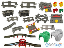 LEGO ® DUPLO TRAIN tracks straight curved switch track DARK GREY TRAIN