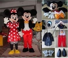 Mickey and Minnie Mouse Mascot Halloween Costume Party Fancy Cosplay Dress