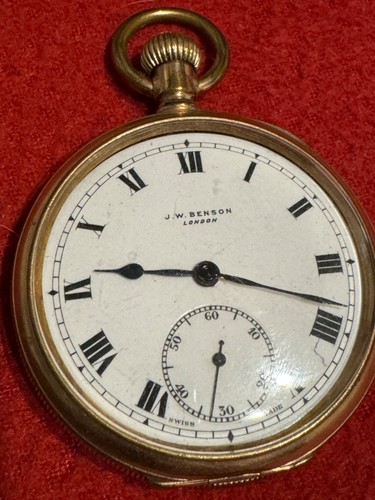 Benson pocket watch - benson, gold