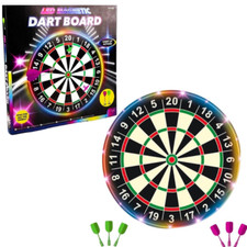 Magnetic Dart Board Set, Safe Dart Game For Kids LED Light-Up Darts Set Toys