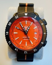 MONRO ADVENTURE MA-7 NIGHT FIRE, Automatic GMT Worldtimer, 44mm Stainless Steel