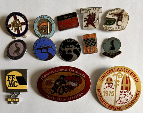 Motorcycle rally pin badges - rally,
