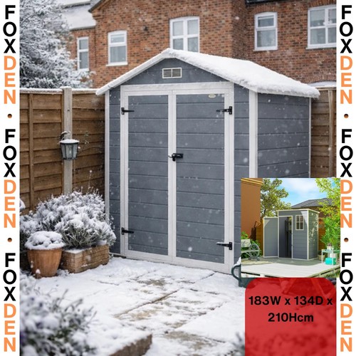 Plastic garden shed - garden,