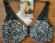M&S Zebra Print Full Cup Minimiser Bra 32D