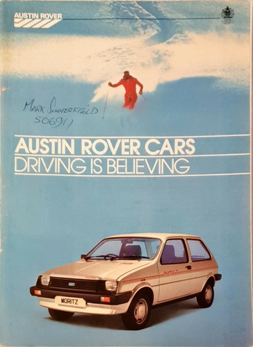 Austin rover cars - cars, brochure