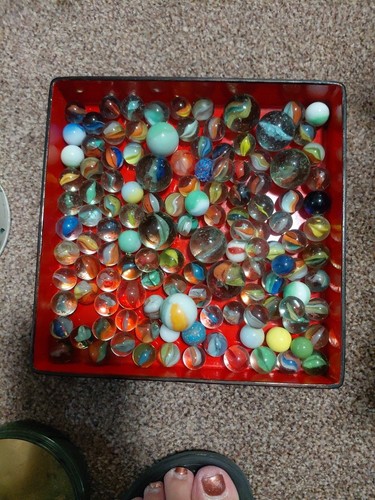 Job lot marbles large and - marbles,