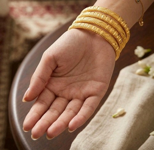 22k gold plated - indian, bangles