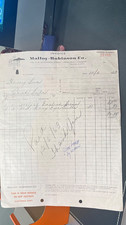 Malloy-Robinson Co. lighting invoice with image of lamps, 1963, Portland, Oregon